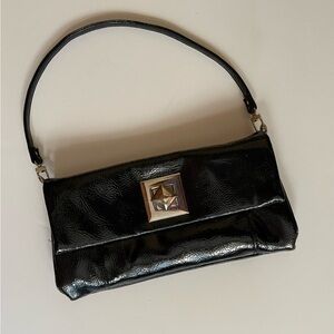 Kenneth Cole Reaction Black Clutch with Glossy Finish